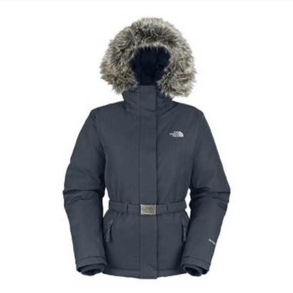 $368 The North Face Greenland Goosedown Gray Puffer W Fur Removable Hood Medium - Picture 12 of 12